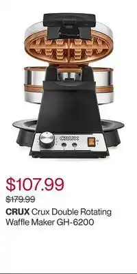 Hudson's Bay Crux double rotating waffle maker gh-6200 offer