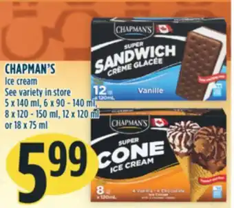 Marché Adonis Chapman's ice cream offer