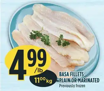 Marché Adonis Basa fillets plain or marinated offer