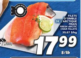 IGA Fresh arctic char fillets offer
