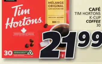 IGA Tim hortons k-cup coffee offer