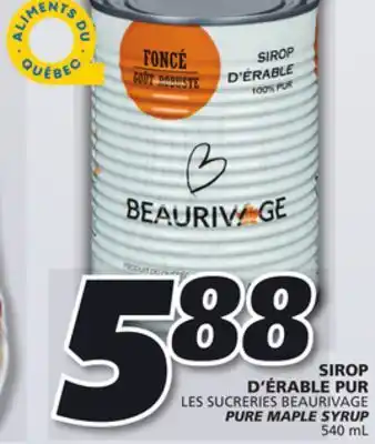 IGA Les sucreries beaurivage pure maple syrup offer