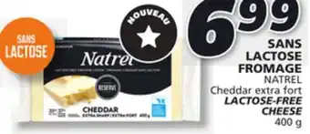 IGA Natrel cheddar extra fort lactose-free cheese offer