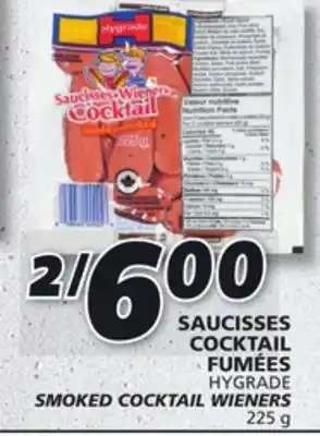 IGA Hygrade smoked cocktail wieners offer