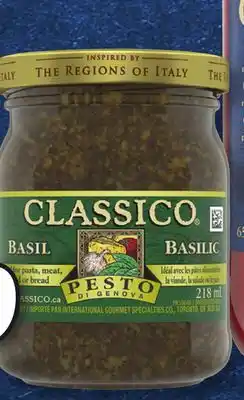 IGA Classico pesto or pasta sauce offer
