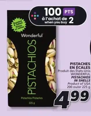 IGA Wonderful pistachios in shells offer