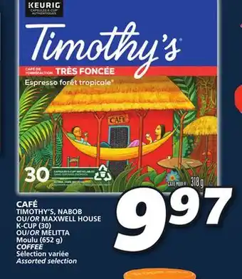 IGA Timothy's, coffee offer