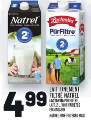 Metro Lait finement filtré natrel | natrel fine-filtered milk offer