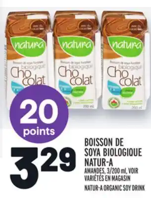 Metro Boisson de soya biologique natur-a | natur-a organic soy drink offer