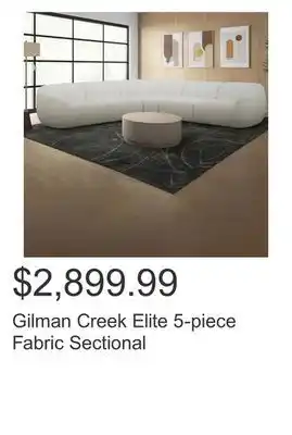 Costco Gilman creek elite 5-piece fabric sectional offer