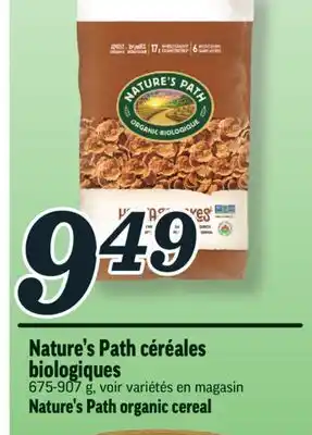 Marché Richelieu Nature's path céréales biologiques | nature's path organic cereal offer