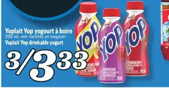 Marché Richelieu Yoplait yop yogourt à boire | yoplait yop drinkable yogurt offer