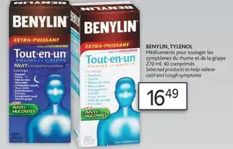 Brunet Benylin, tylenol médicaments pour soulager les symptômes du rhume et de la grippe offer