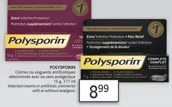 Brunet Polysporin crèmes ou onguents antibiotiques sélectionnés avec ou sans analgésique offer