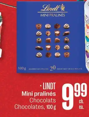 Jean Coutu Lindt mini pralinés chocolates offer