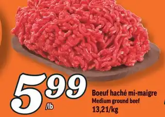 Marché Richelieu Boeuf haché mi-maigre | medium ground beef offer