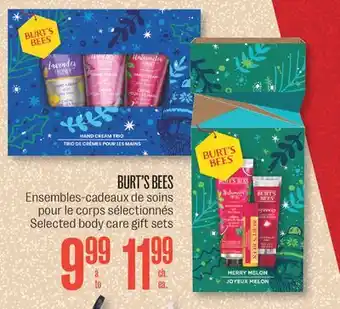 Jean Coutu Burt's bees selected body care gift sets offer