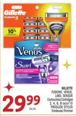 Uniprix Gillette fusion5, venus, labs, sensor cartouches/cartridges, proglide styler tondeuse/trimmer offer