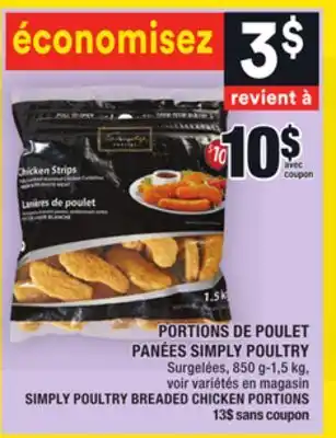 Super C Portions de poulet panées simply poultry | simply poultry breaded chicken portions offer