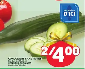 Marché Bonichoix Seedless cucumber offer