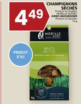 Rachelle-Bery Grocery Morille québec dried mushrooms offer
