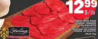 Marché Bonichoix Sterling silver fresh beef for chinese fondue or raclette offer