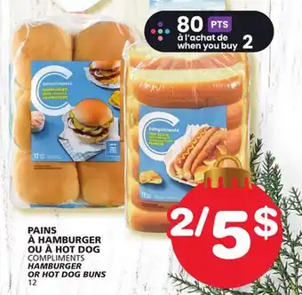 Marches Tradition Compliments hamburger or hot dog buns offer