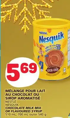 Marché Bonichoix Nestlé nesquik chocolate milk mix or flavoured syrup offer