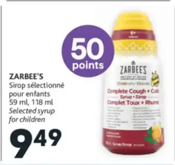 Brunet Zarbee's sirop sélectionné pour enfants offer