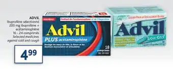 Brunet Advil ibuprofène sélectionné 200 mg ibuprofène + acétaminophène offer