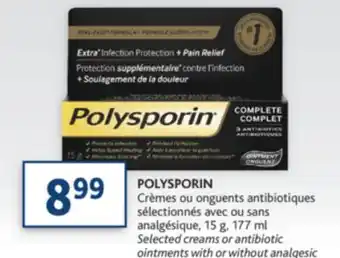 Brunet Polysporin crèmes ou onguents antibiotiques sélectionnés avec ou sans analgésique offer