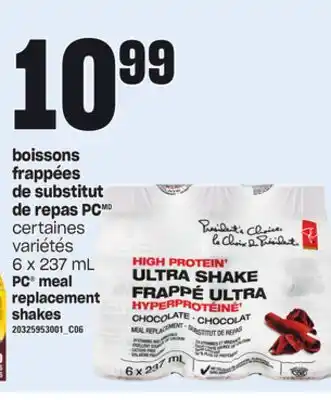 Provigo Boissons frappées de substitut de repas pc, 6 x 237 ml offer