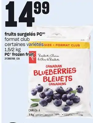 Provigo Fruits surgelés pc, 1,5/2 kg offer