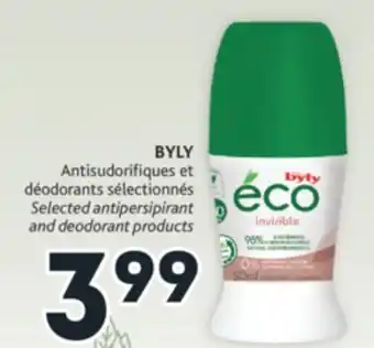 Brunet Byly antisudorifiques et déodorants sélectionnés offer