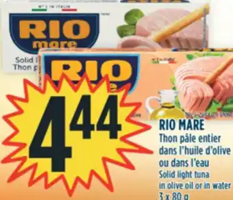 Marché Adonis Rio mare thon pâle entier dans l'huile d'olive ou dans l'eau offer
