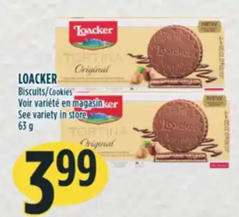 Marché Adonis Loacker biscuits offer