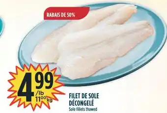 Marché Adonis Filet de sole décongelé offer