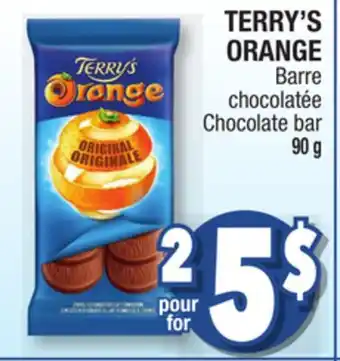 Jean Coutu Terry's orange chocolate bar offer