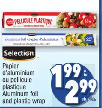 Jean Coutu Selection aluminum foil and plastic wrap offer