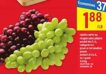 Maxi Raisins verts ou rouges sans pépins offer
