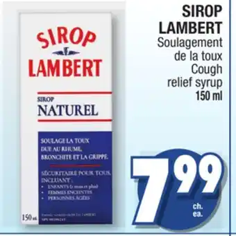 Jean Coutu Sirop lambert cough relief syrup offer