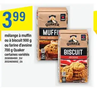 Maxi Mélange à muffin ou à biscuit 900 g ou farine d'avoine 700 g quaker offer