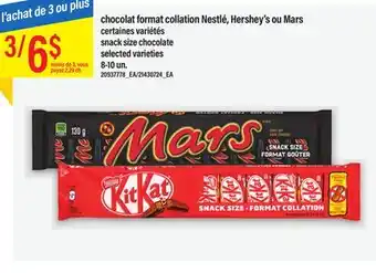 Maxi Chocolat format collation nestlé, hershey's ou mars, 8-10 un offer