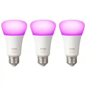 Best Buy Philips hue a19 smart bluetooth led light bulbs - 3 pack - white & colour ambiance - only at best buy offer