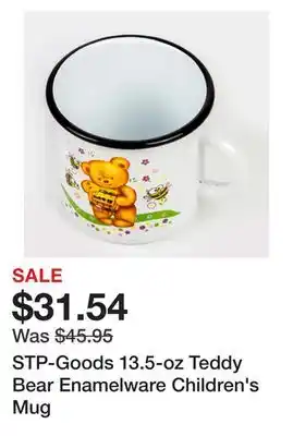 Bed Bath & Beyond Stp-goods 13.5-oz teddy bear enamelware children's mug offer