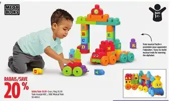 Canadian Tire Mega bloks abc musical train offer