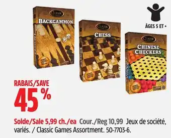 Canadian Tire Tcg classic games assortment offer