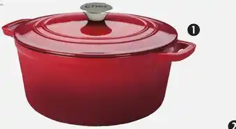 Canadian Tire Master chef 4.8-qt round cast-iron casserole, red offer