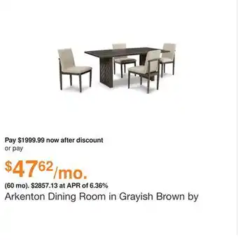 Ashley Furniture Arkenton dining room in grayish brown by ashley offer