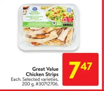 Walmart Great value chicken strips offer